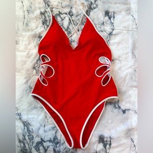Aerie Red One Piece Swimsuit